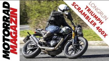 Ganz groß! Dauertest-Beginn Triumph Scrambler 400 X – Sowas gibt’s