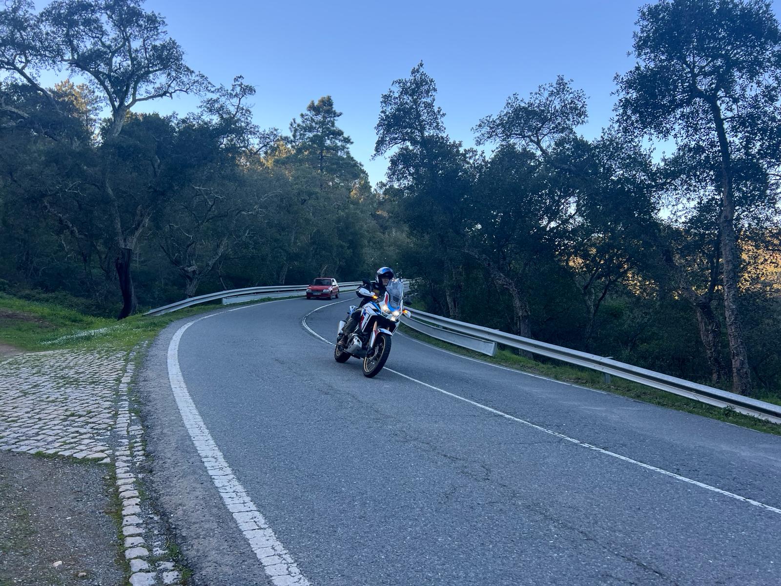 Me on my Africa Twin exploring the roads of the Algarve.