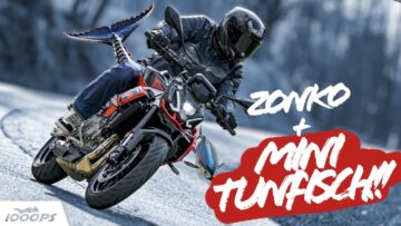 Kann der Mini-Thunfisch Zonko überzeugen? Aprilia Tuono 457 Test