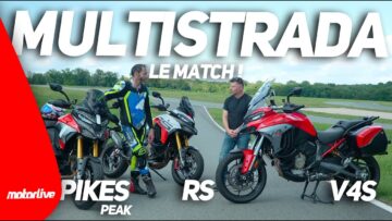 La famille Multistrada V4 au banc d’essai sur route et