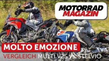 Vergleich Ducati Multistrada V2S gegen Moto Guzzi Stelvio Duecento Tributo